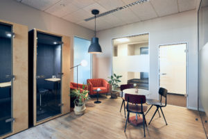 private phone booths at unicorn workspaces