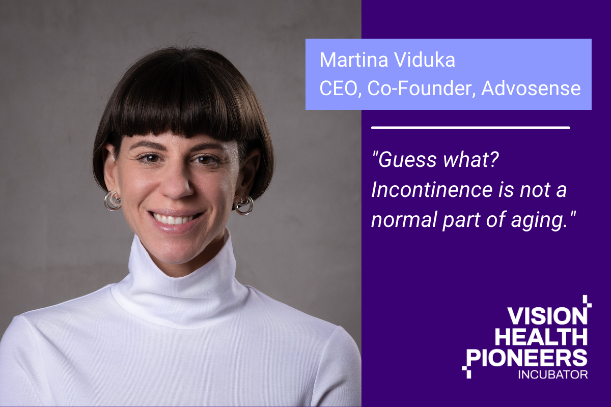 Advosense, Martina Viduka, World Continence Week, Vision Health Pioneers Incubator