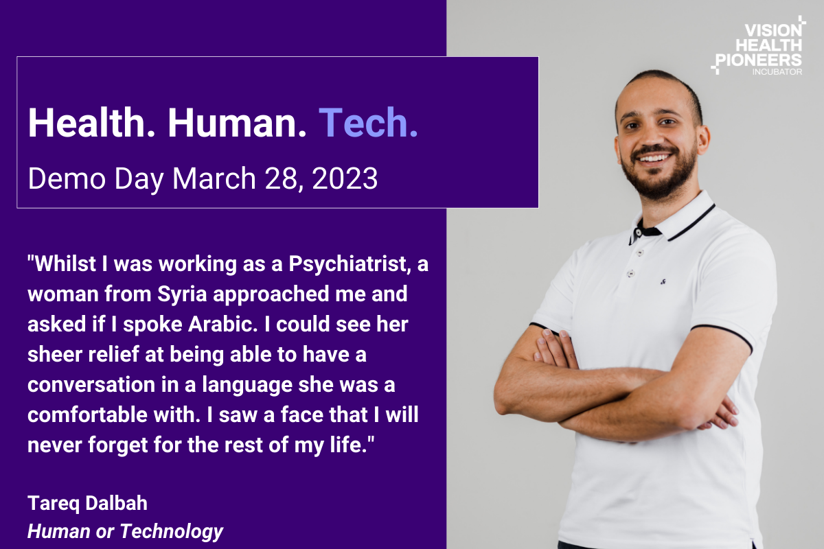 Arab Therapy startup vision health pioneers incubator human or technology